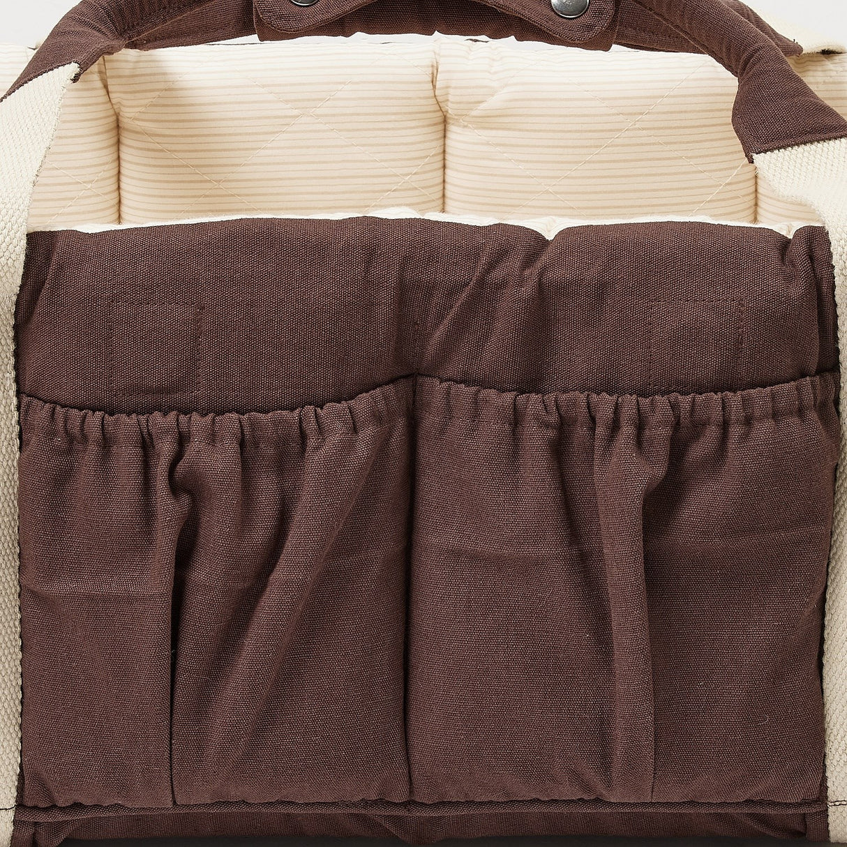 COPENHAGEN COLORS Brown With Cream Solid Stripe Organic Multifunctional Babylift Vol. 2