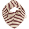 Petit Piao Dark Cherry/Dark Off White Bib Modal Striped