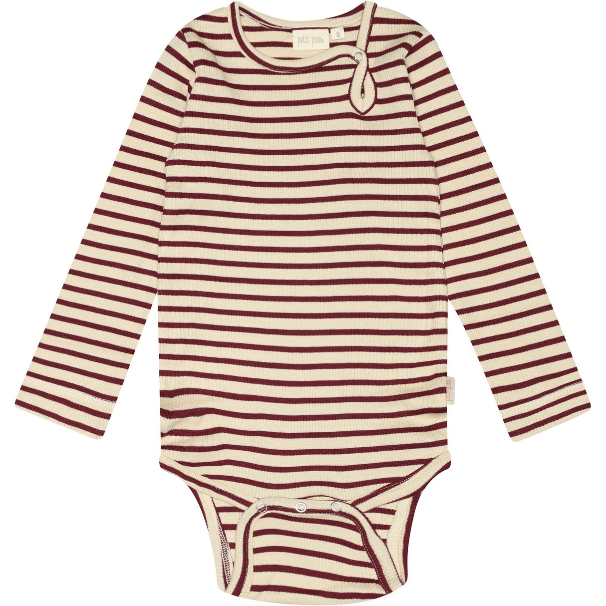 Petit Piao Dark Cherry/Dark Off White Body Modal Striped