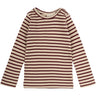 Petit Piao Dark Cherry/Dark Off White Blouse Modal Striped