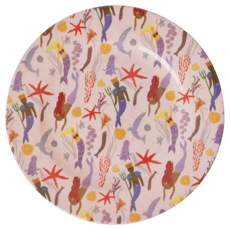 Rice   Melamine Kids Side Plate with Mermaid Print