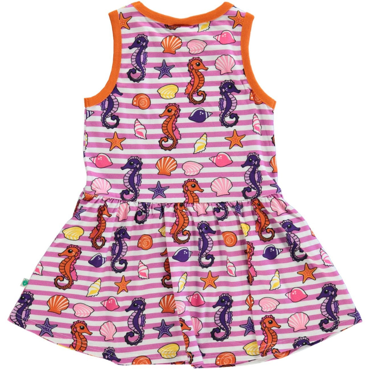 Småfolk Spring Pink Sleeveless Dress With Seahorses 5