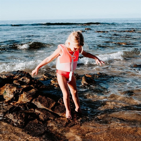 SunnyLife Swim Vest Melody the Mermaid Neon Strawberry 3