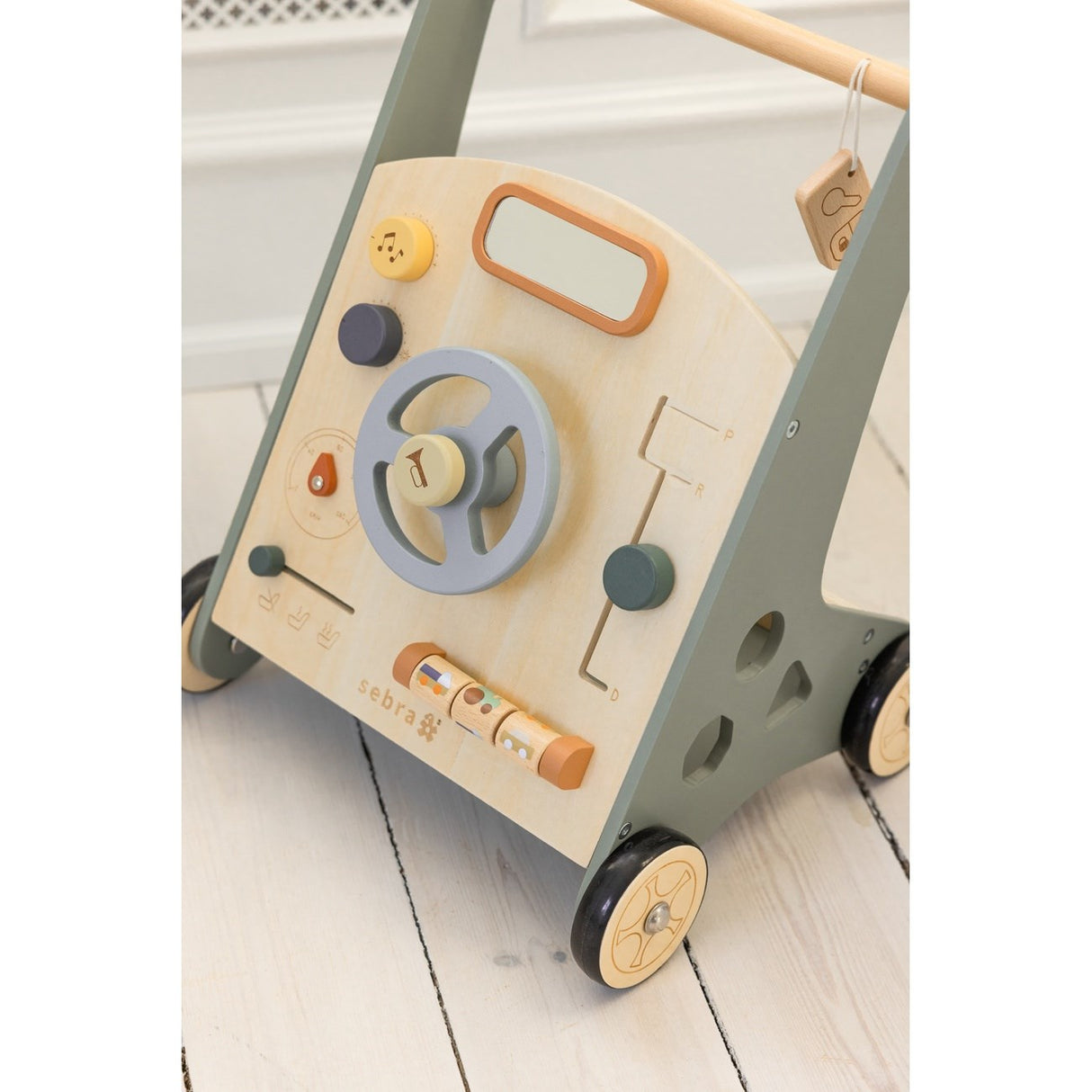 Sebra Wooden Activity Walker Car