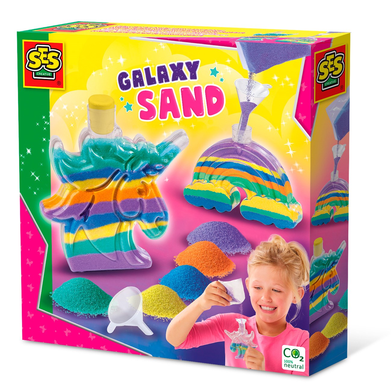 SES Creative Sand Art - Galaxy - Unicorn and Rainbow