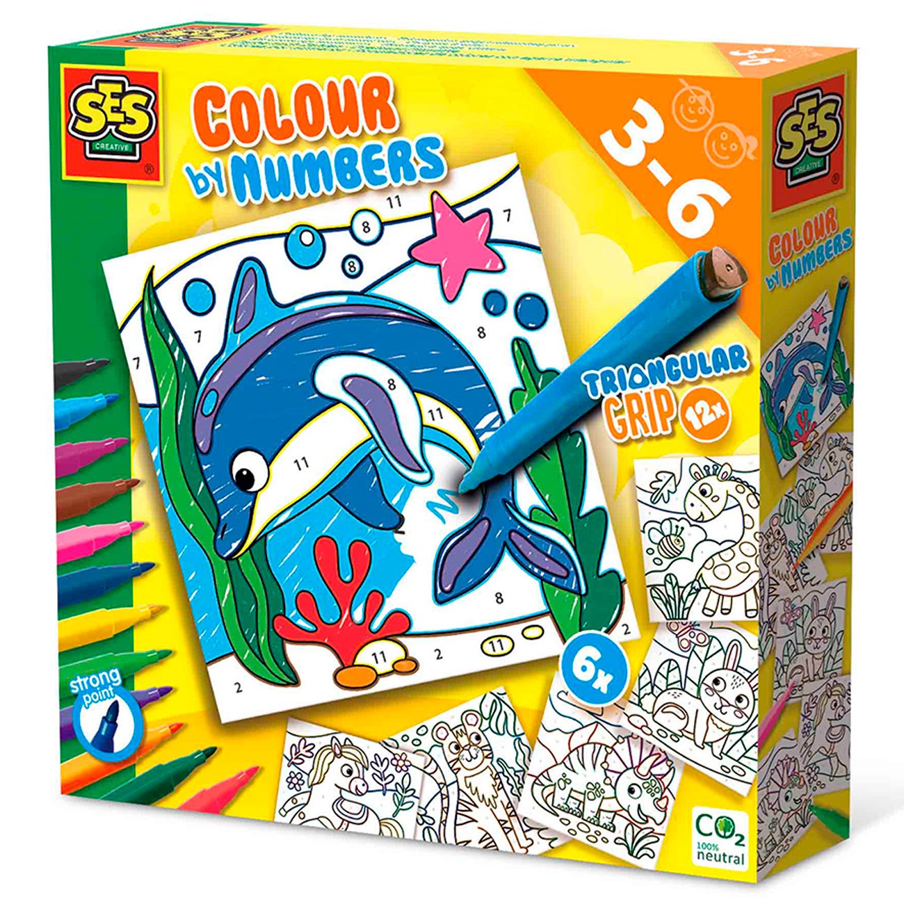 SES Creative Paint by Number - Markers with triangle grip