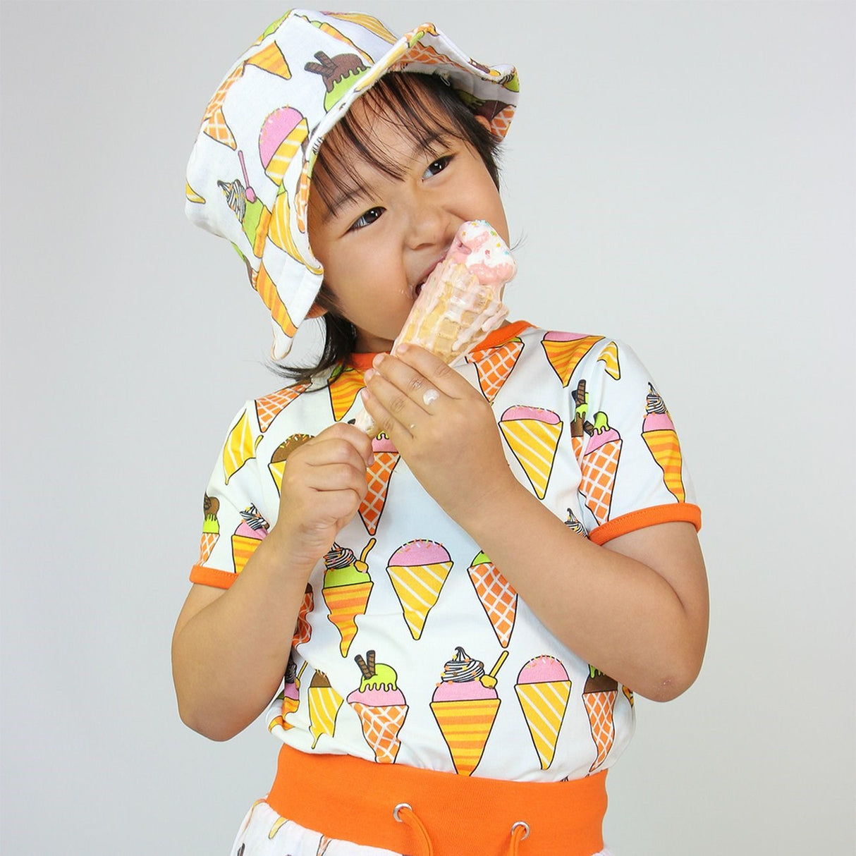 Småfolk Cream Sun Hat With Ice Cream 3