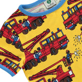 Småfolk Yellow T-Shirt With Fire Truck 4