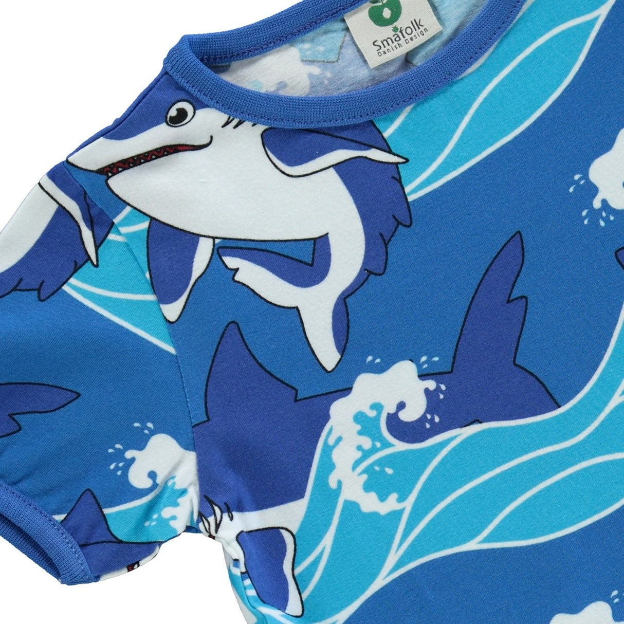 Småfolk Brilliant Blue T-Shirt With Sharks 4