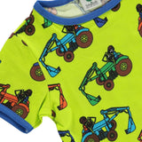 Småfolk Bright Green T-Shirt With Tractors 4