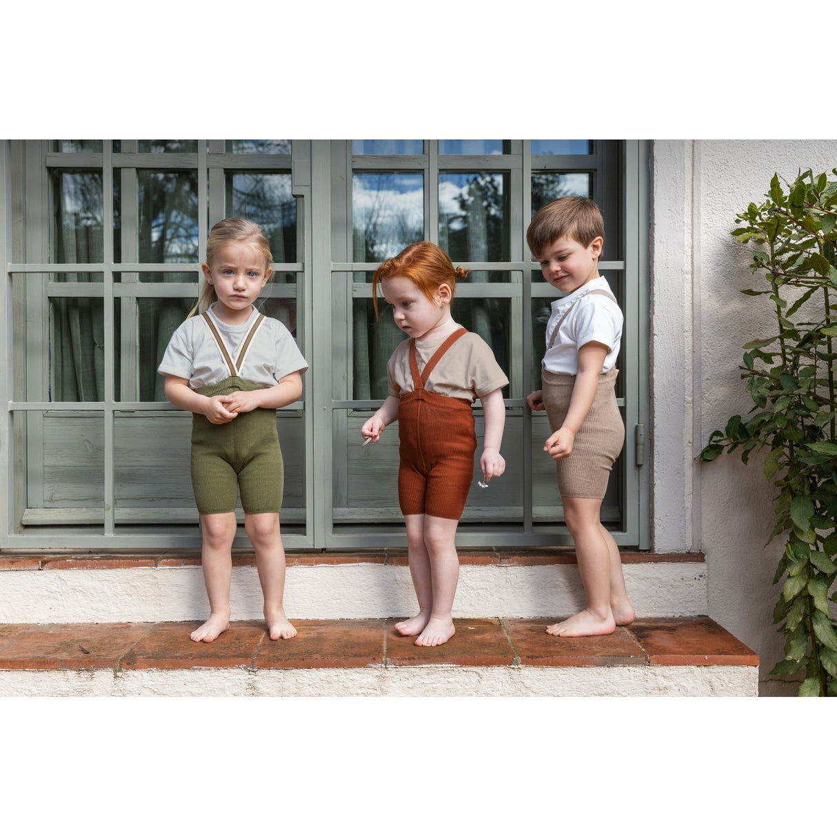 Silly Silas Cinnamon Shorty Tights With Braces