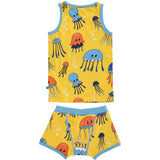 Småfolk Yellow Underwear Set With Mermaids 5