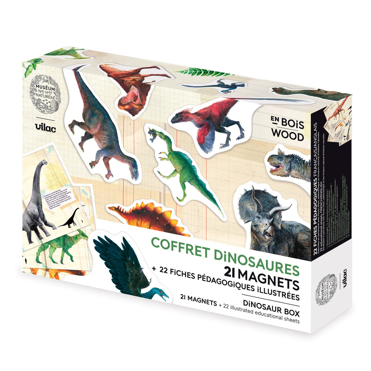 Vilac Magnets 21 pcs Dinosaurs from the Natural History Museum
