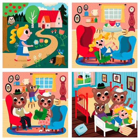 Vilac Wooden Jigsaw Puzzle 4x9 brk Goldilocks by Ingela P. Arrhenius