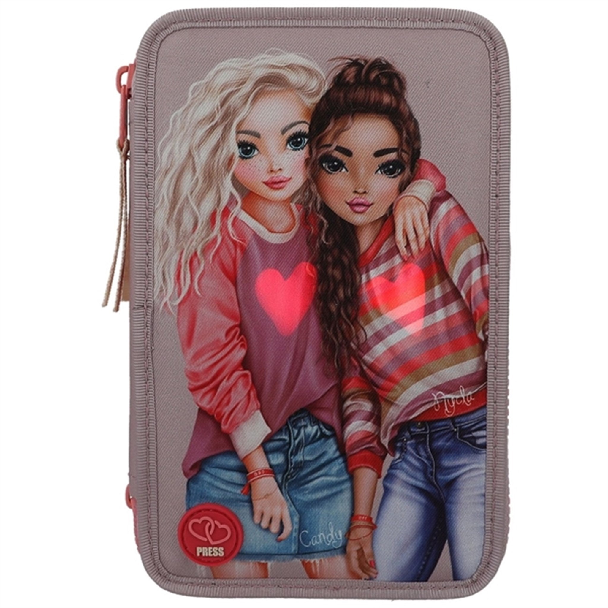 TOPModel Trippel Pencil Case with LED Best Friends 3