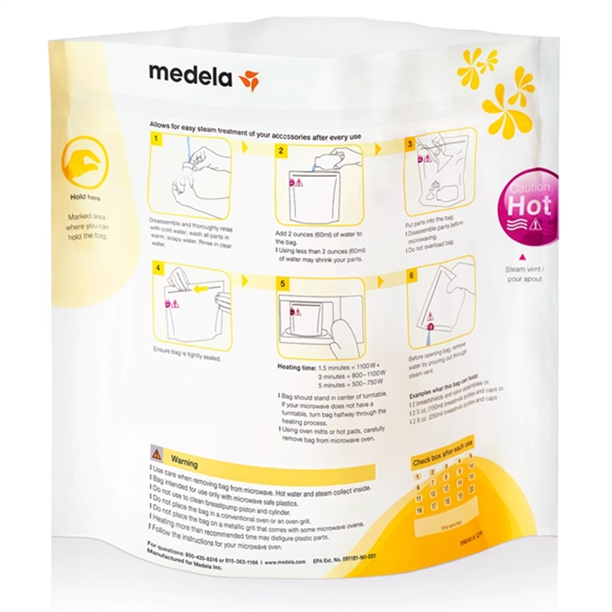 medela Quick Clean Bags For Microwave, 5 pcs. 5