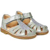 Angulus Sandal W. Velcro Mint/Mint glitter