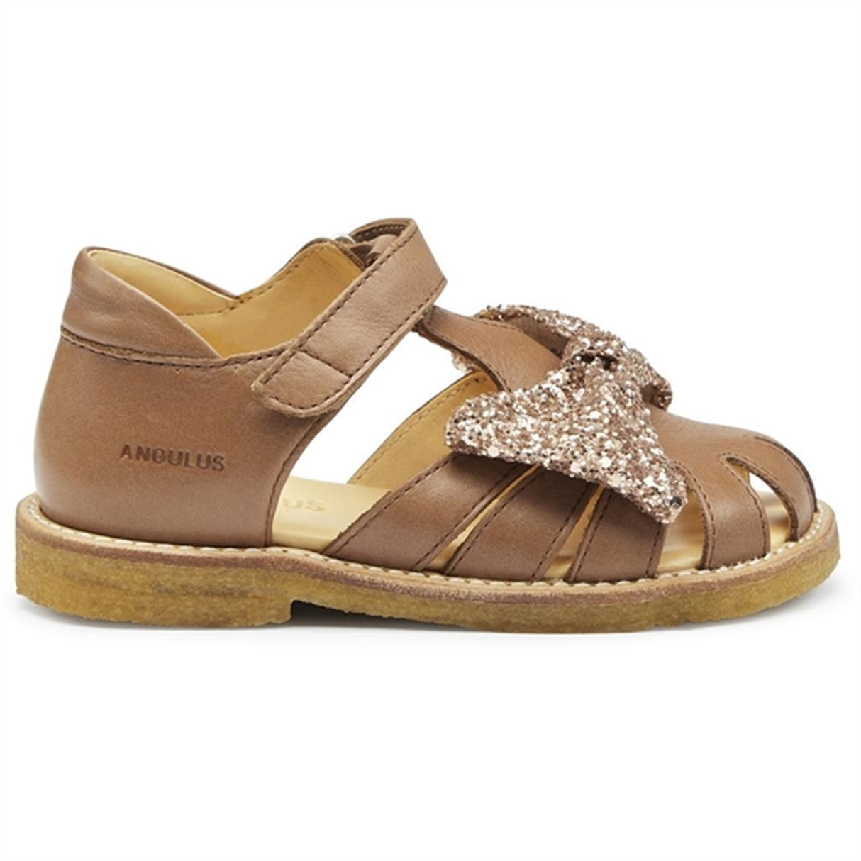 Angulus Sandals Almond/Maple Glitter 2