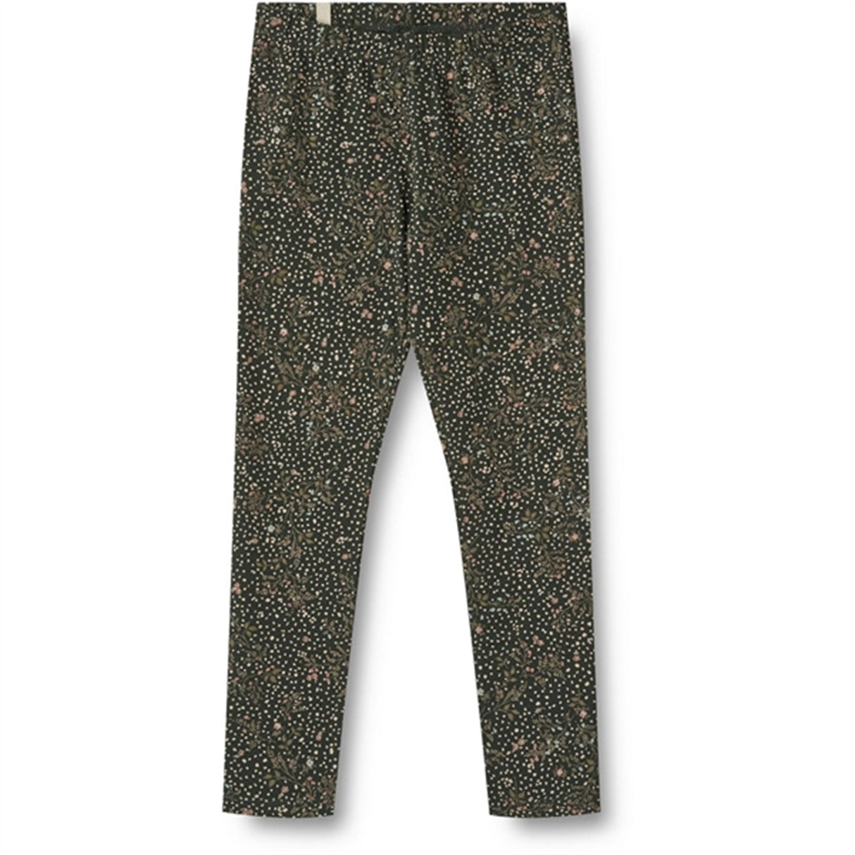 Wheat Black Coal Small Flowers Jersey Leggings Jules