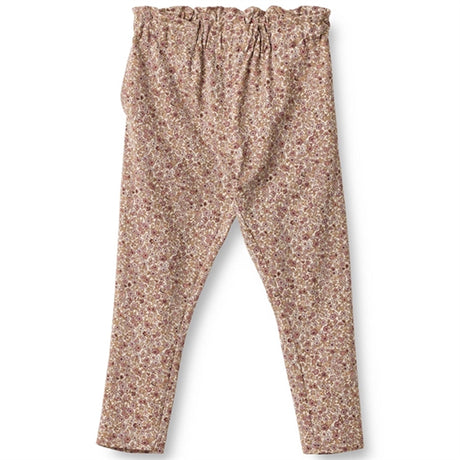 Wheat Grey Rose Flowers Malika Soft Pants