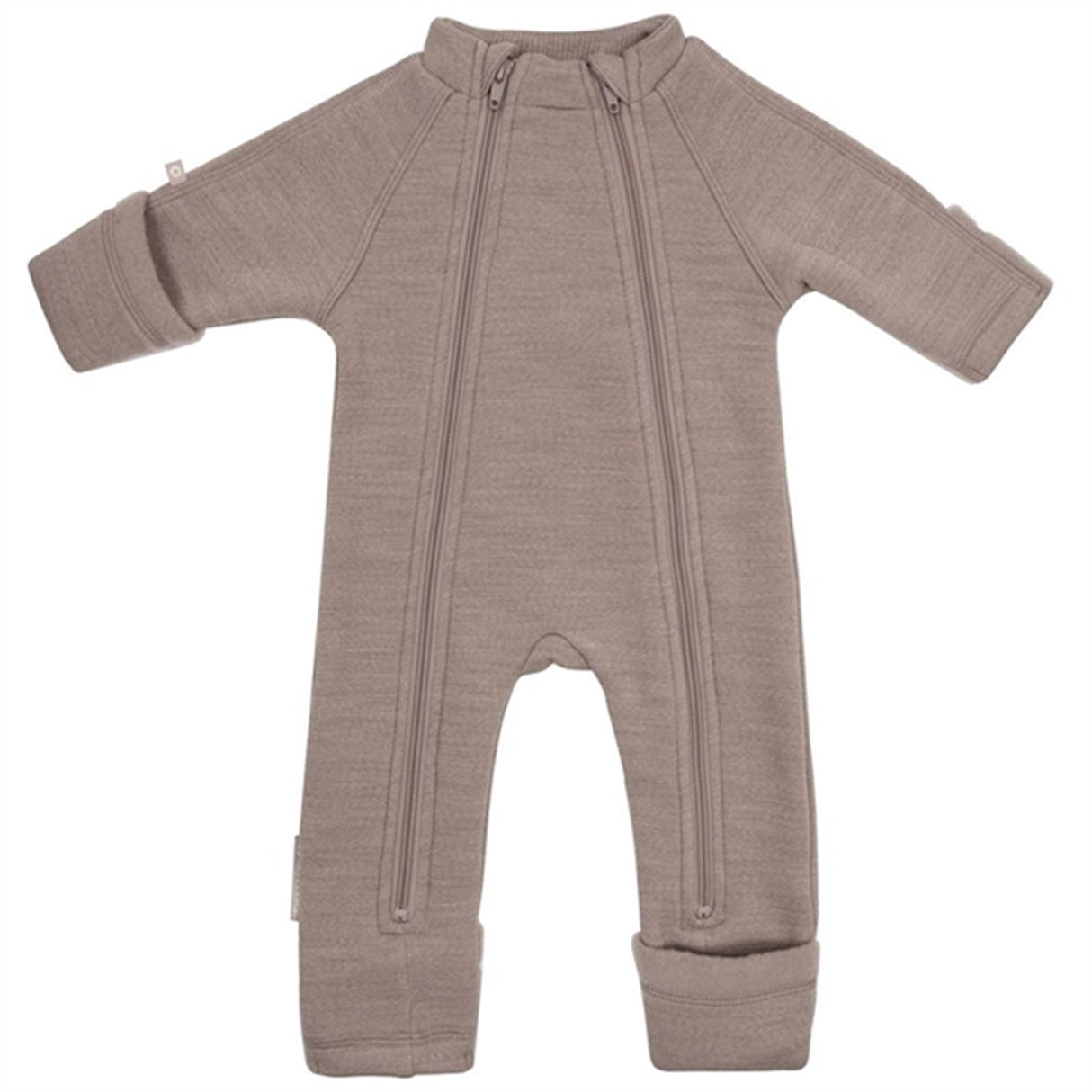 Smallstuff Wool Onesie with Zipper Soft Powder