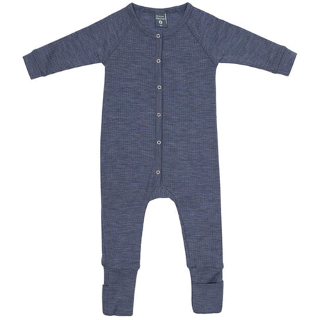 Smallstuff Wool Drop Needle Night Suit Denim Melange