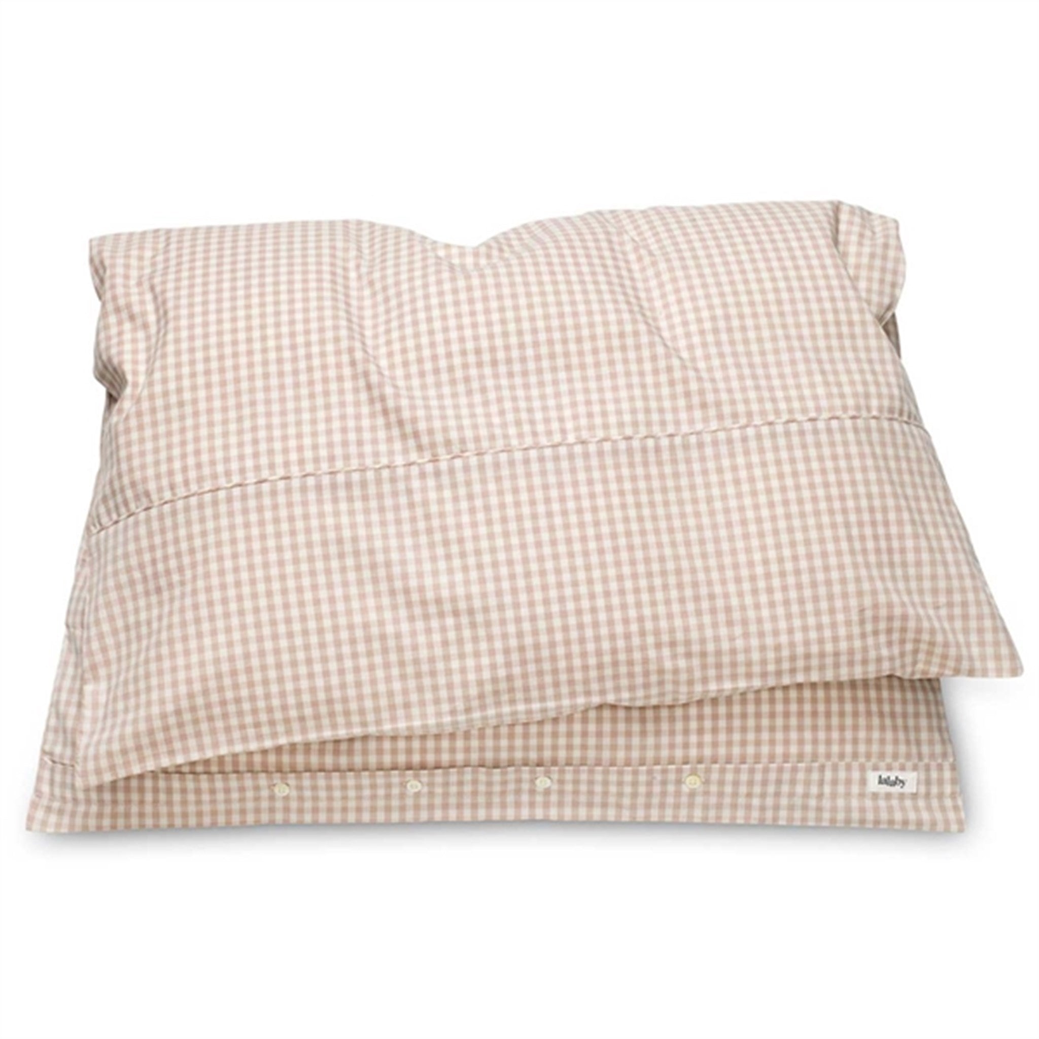 lalaby Beige Gingham Classic Bedding 2