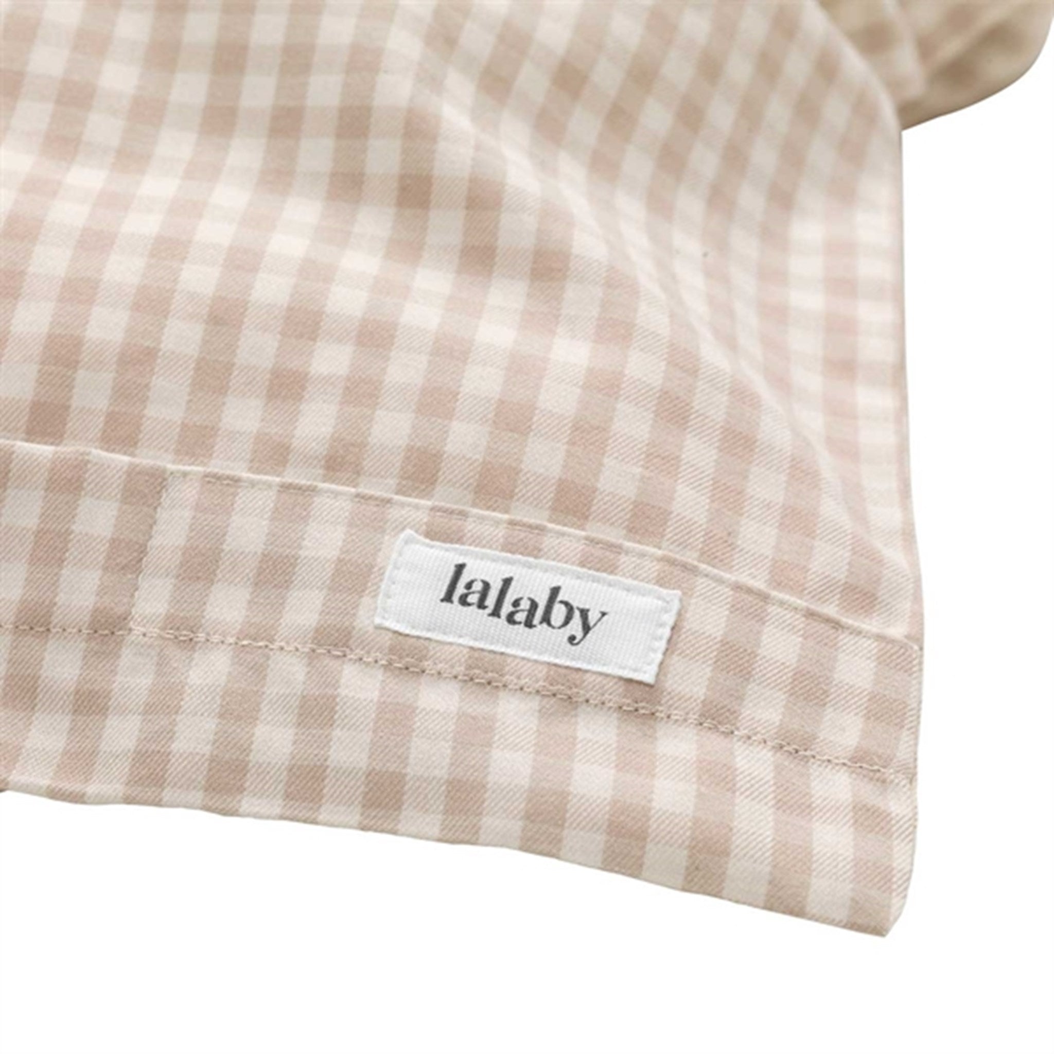 lalaby Beige Gingham Classic Bedding 3