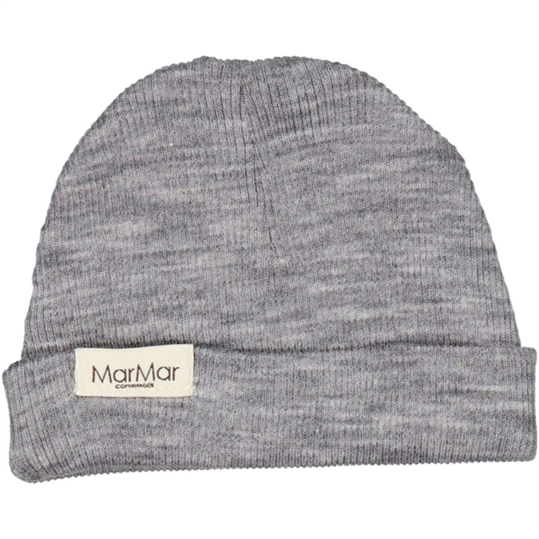 MarMar New Born Wool Rib Grey Melange Aiko Hat