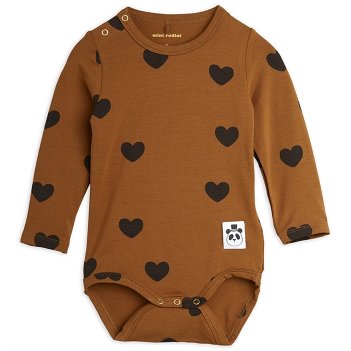 Mini Rodini Basic Hearts Brown Body