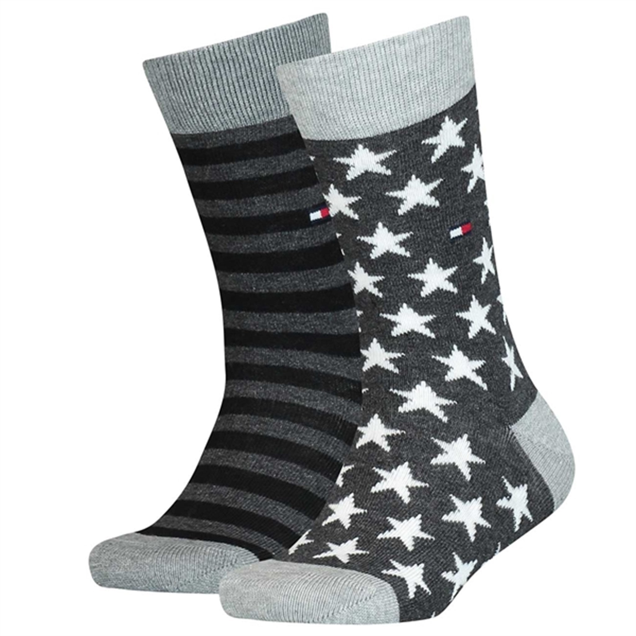 Tommy Hilfiger Kids 2-pack Socks Stars/Black Striped
