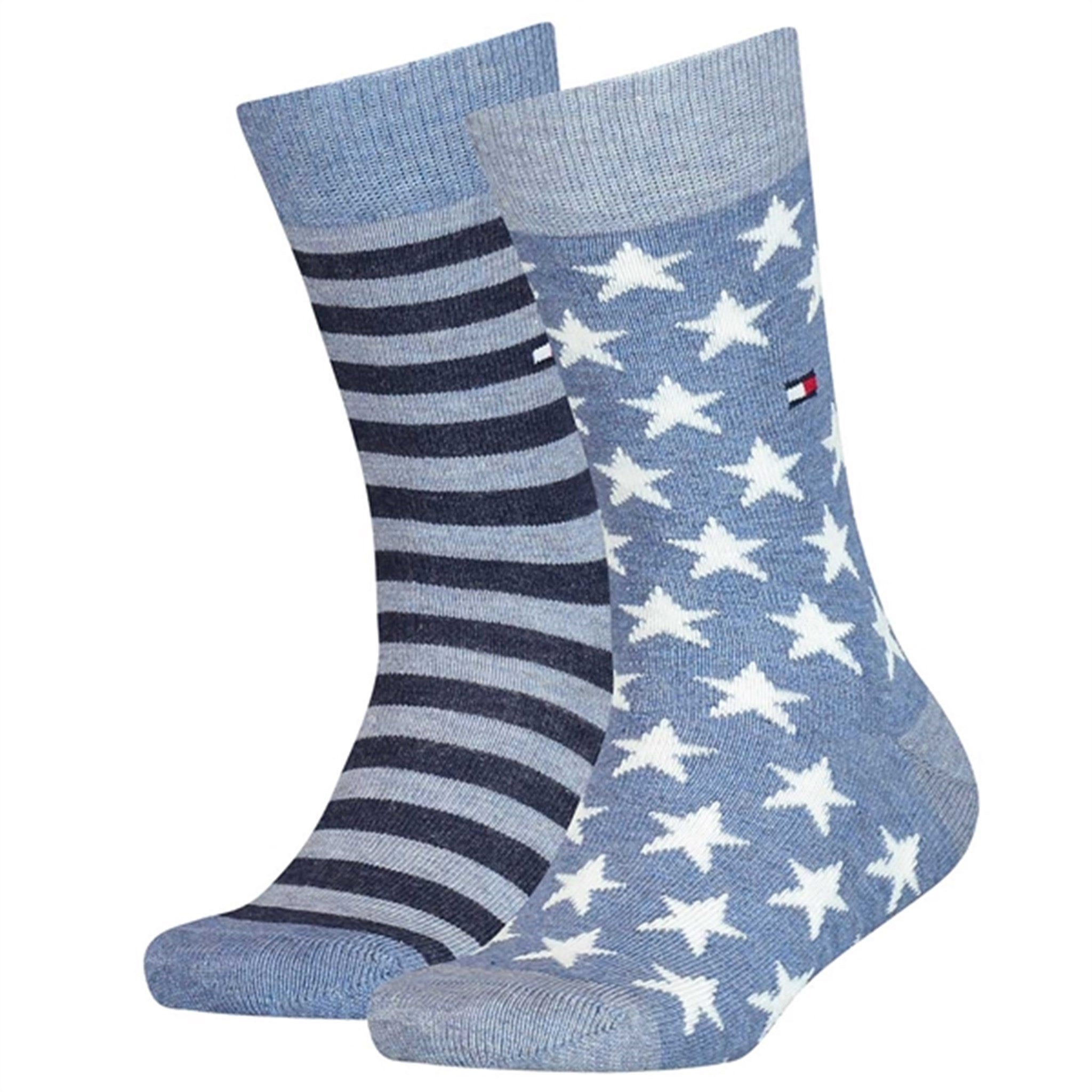 Tommy Hilfiger Kids 2-pack Socks Stars/Jeans Striped