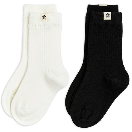 Mini Rodini Multi Basic wool blend socks 2-pack