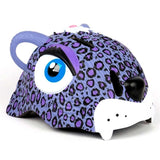 Crazy Safety Leopard Bicycle Helmet Purple