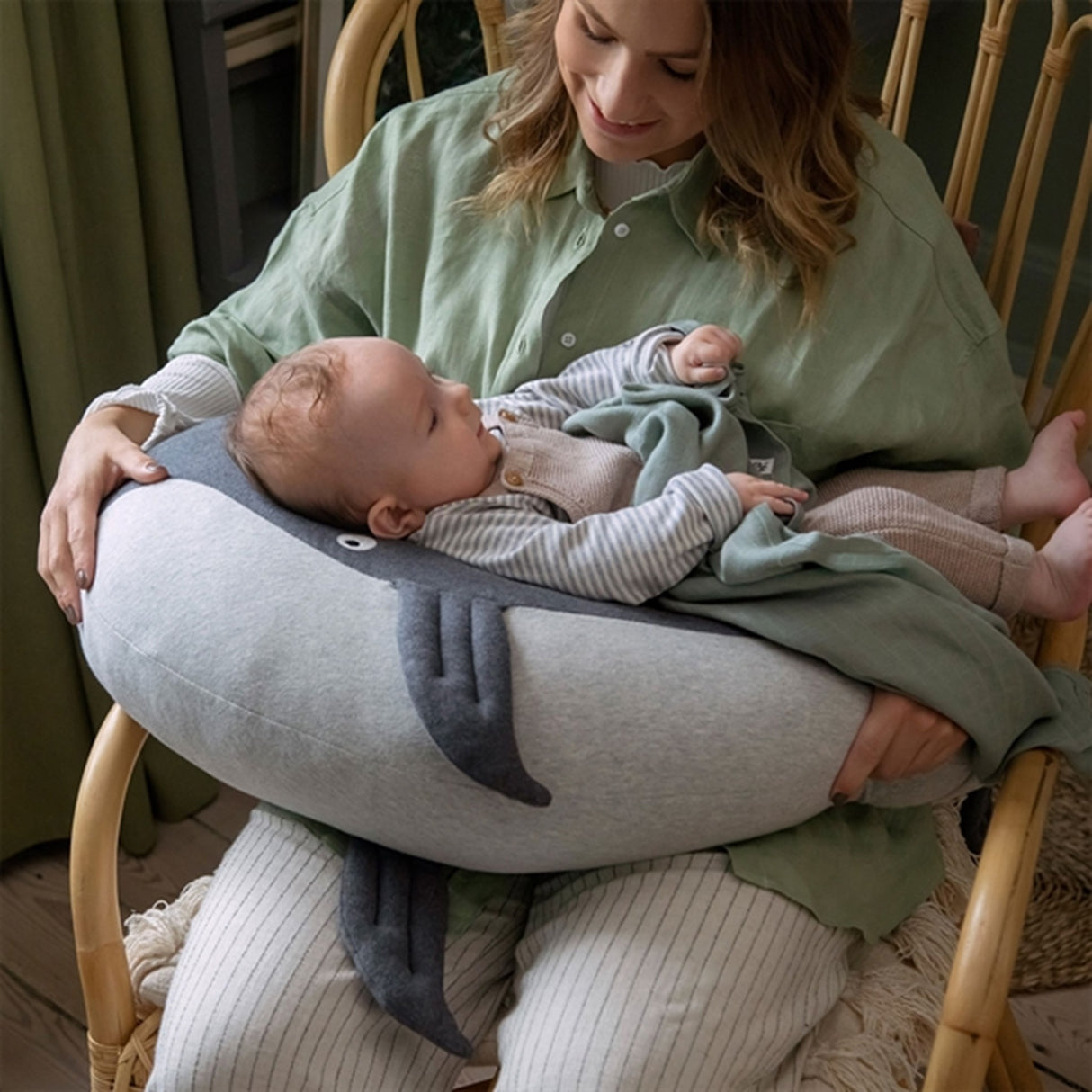 Sebra Nursing Pillow Marion Grey The Whale