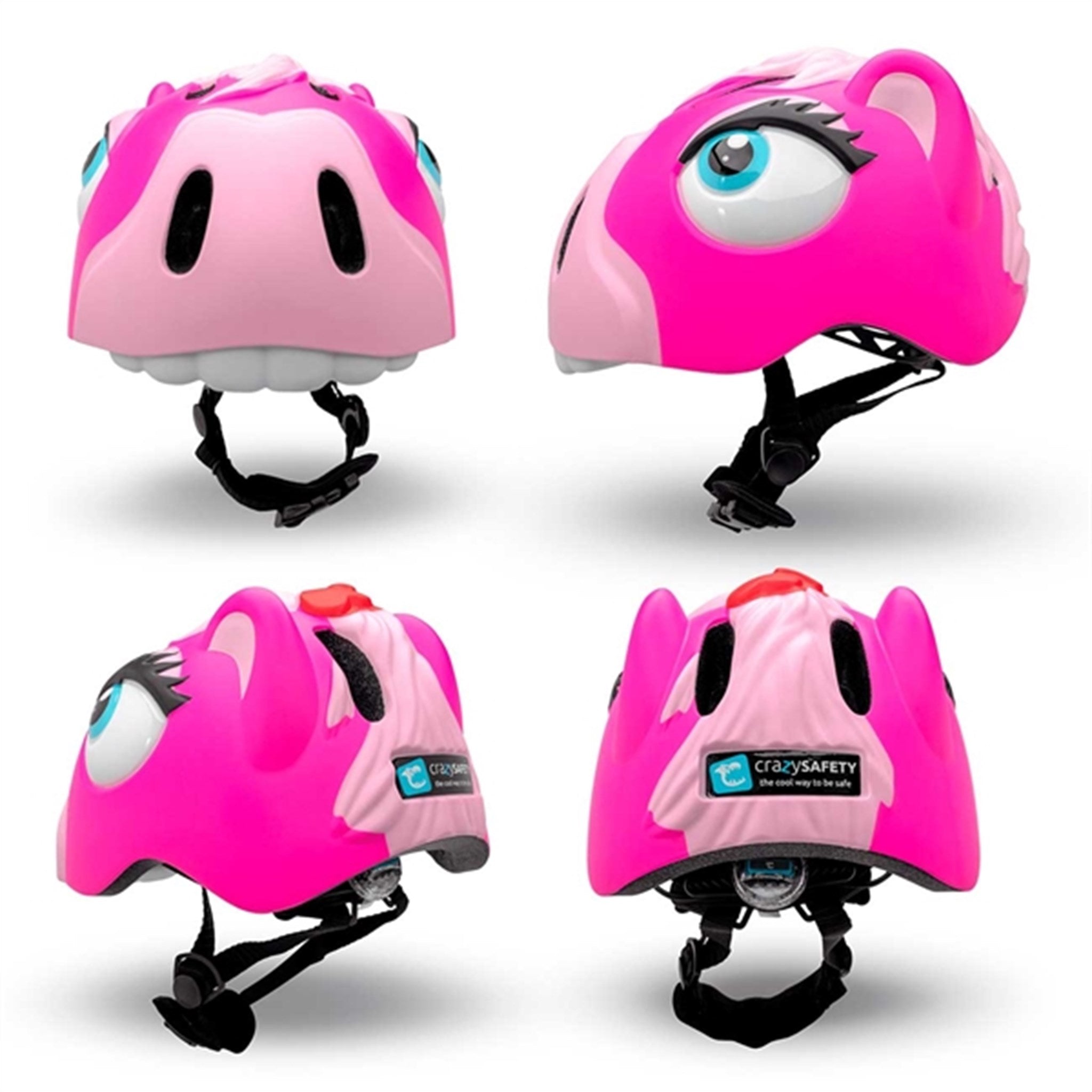 Crazy Safety Horse Bicycle Helmet Pink 4
