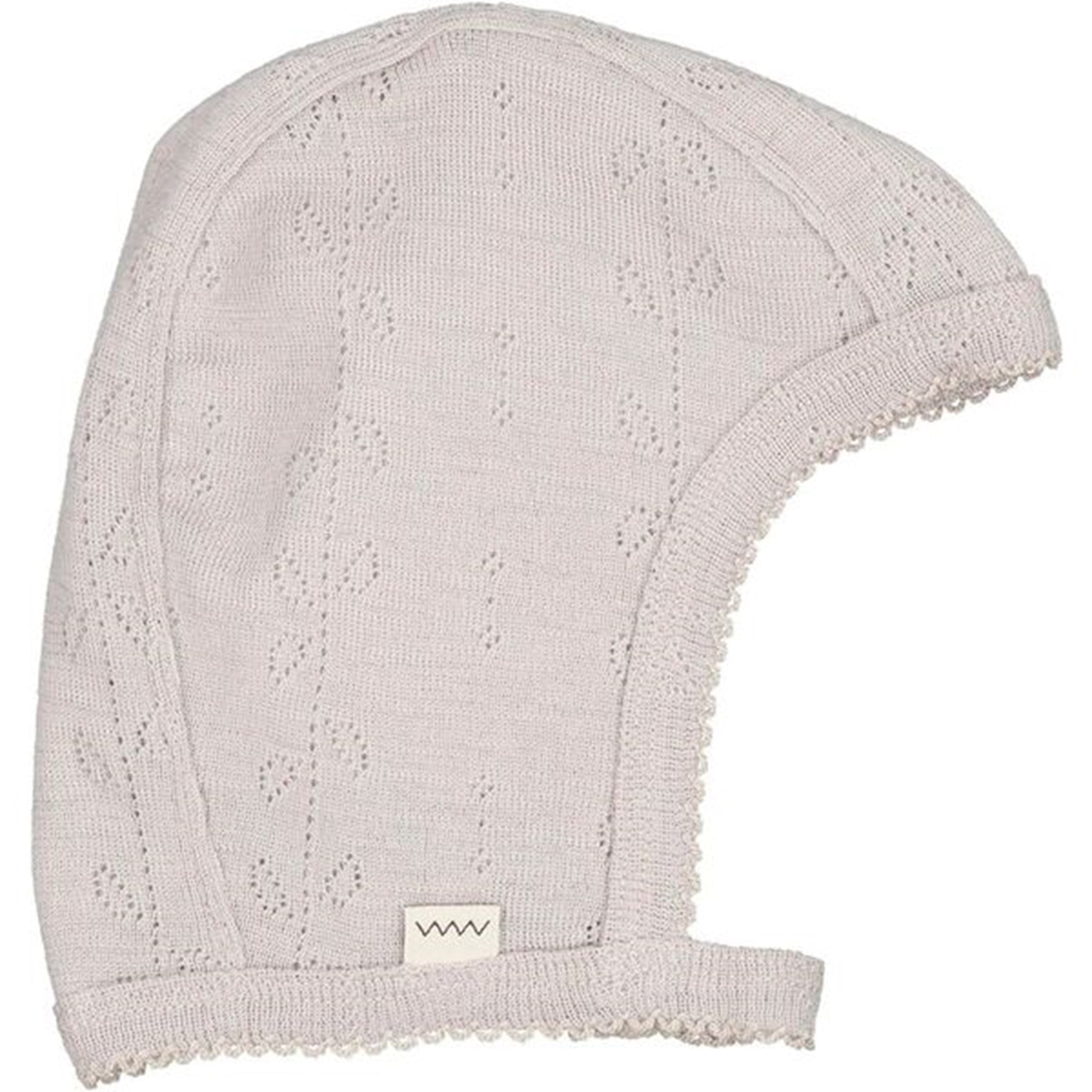MarMar Wool Pointelle Soft Dove Hat