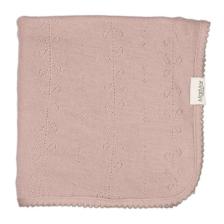 MarMar New Born Wool Pointelle Burnt Rose Alida Blanket