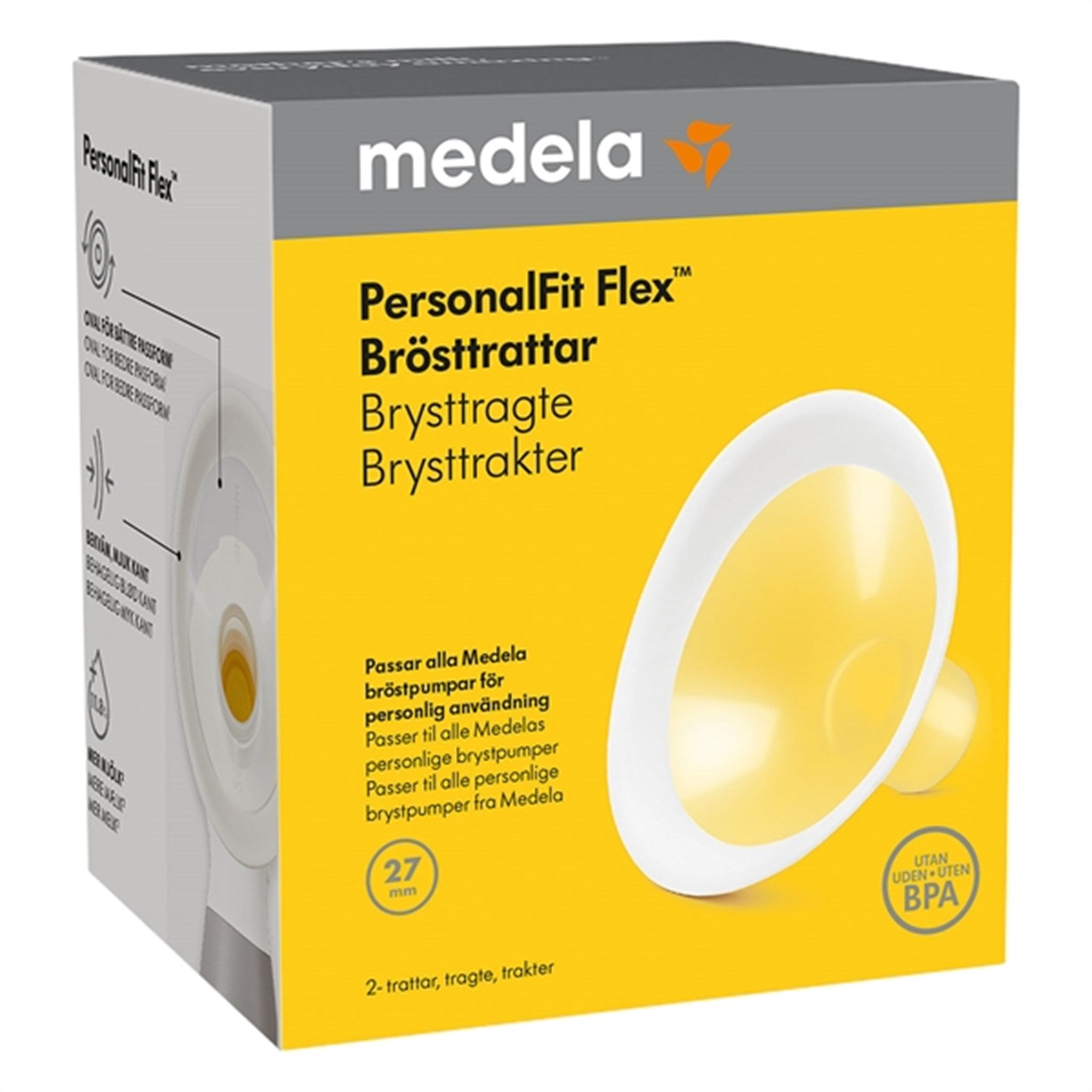 medela PersonalFit Flex Breast Funnel 27 mm 2-Pack