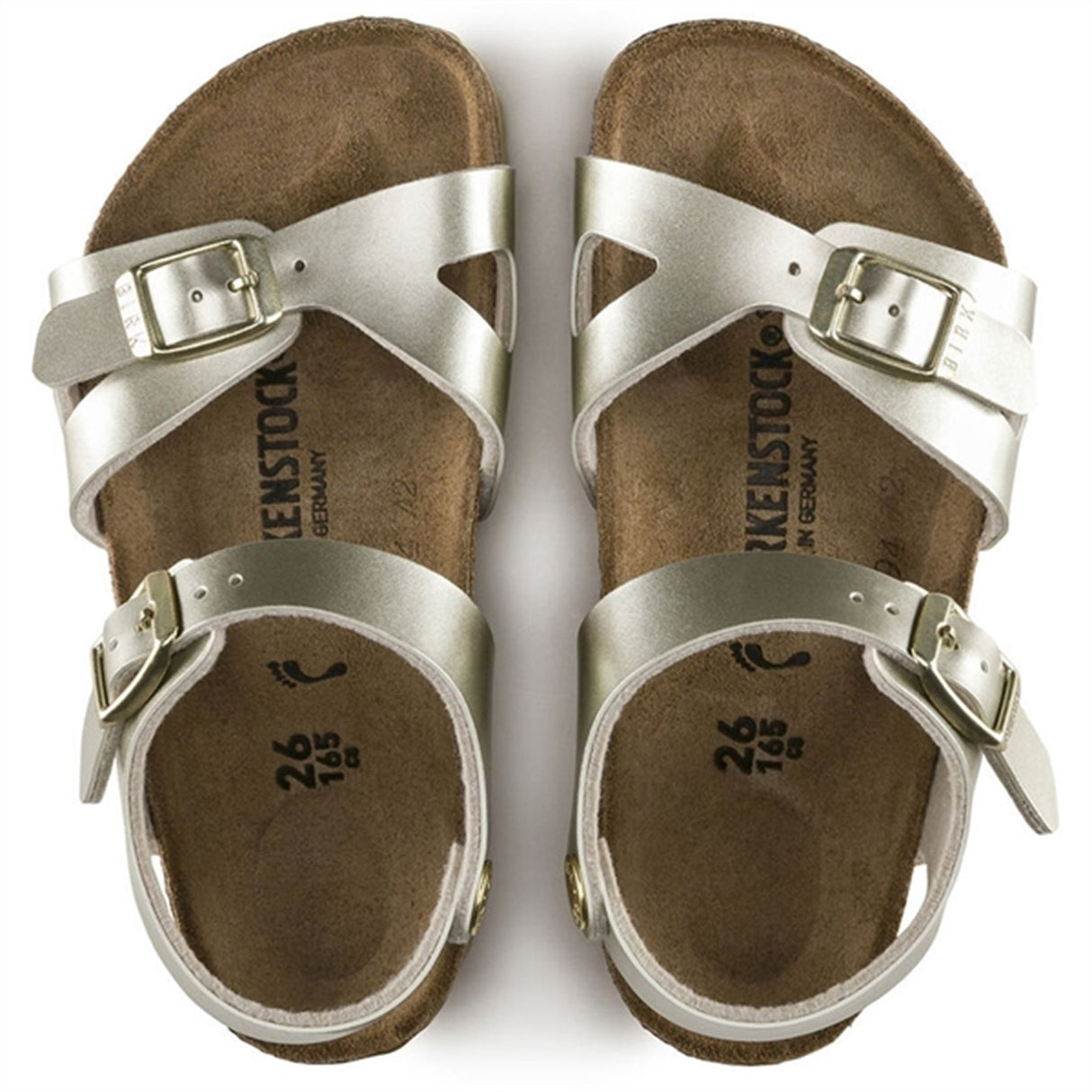 Birkenstock Rio Kids BF Electric Metallic Gold Sandals 7