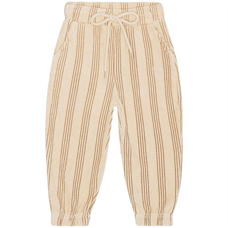 Flöss Pluto Terry Sweatpants Latte Stripe Print