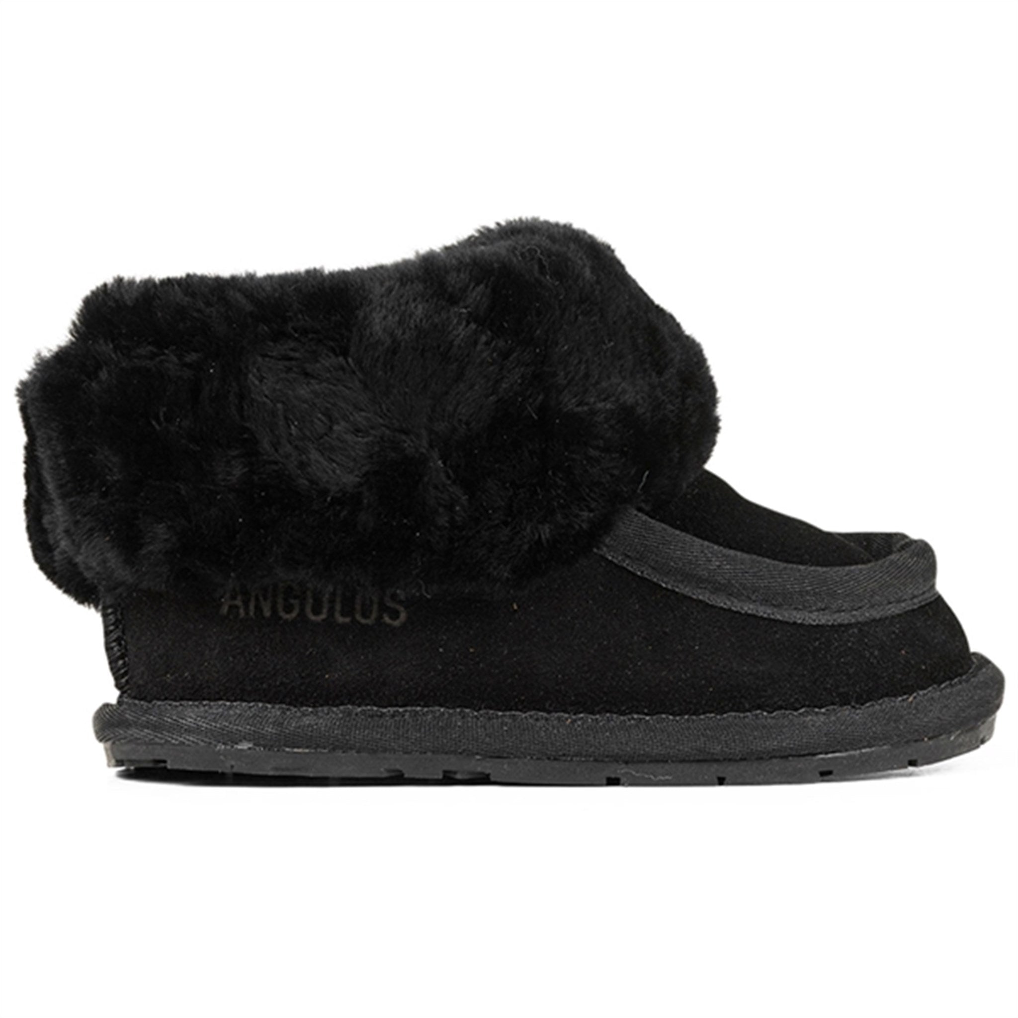 Angulus Lamb Wool Indoor Shoes Black 2