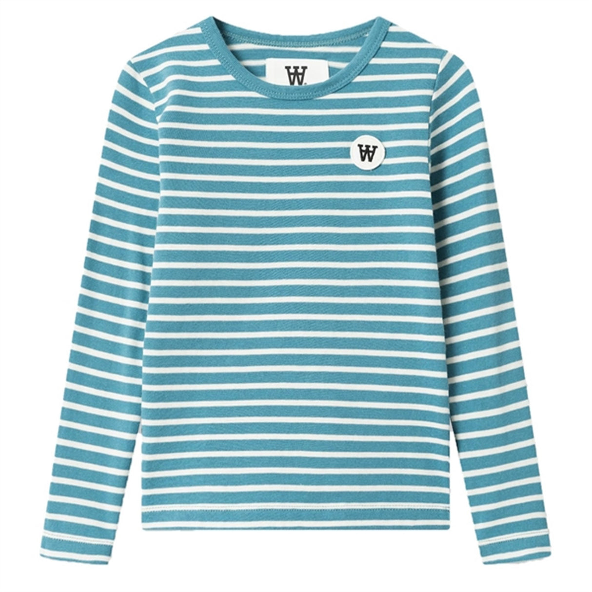 Wood Wood Bright Blue/Off White Stripes Kim Shirt