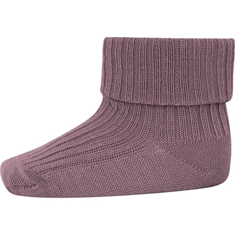 MP 589 Wool Rib Baby Socks 33 Dark Purple Dove