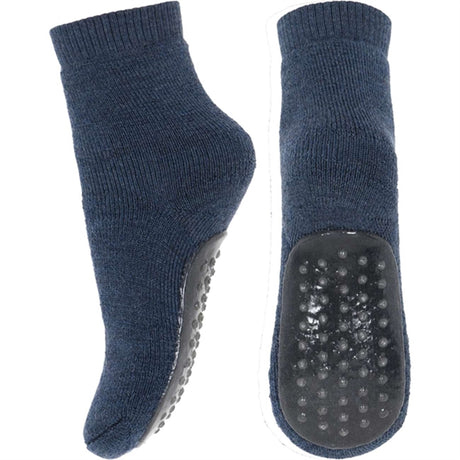 MP 79187 Wool/Cotton Socks W.Anti-Slip 498 Dark Denim Melange