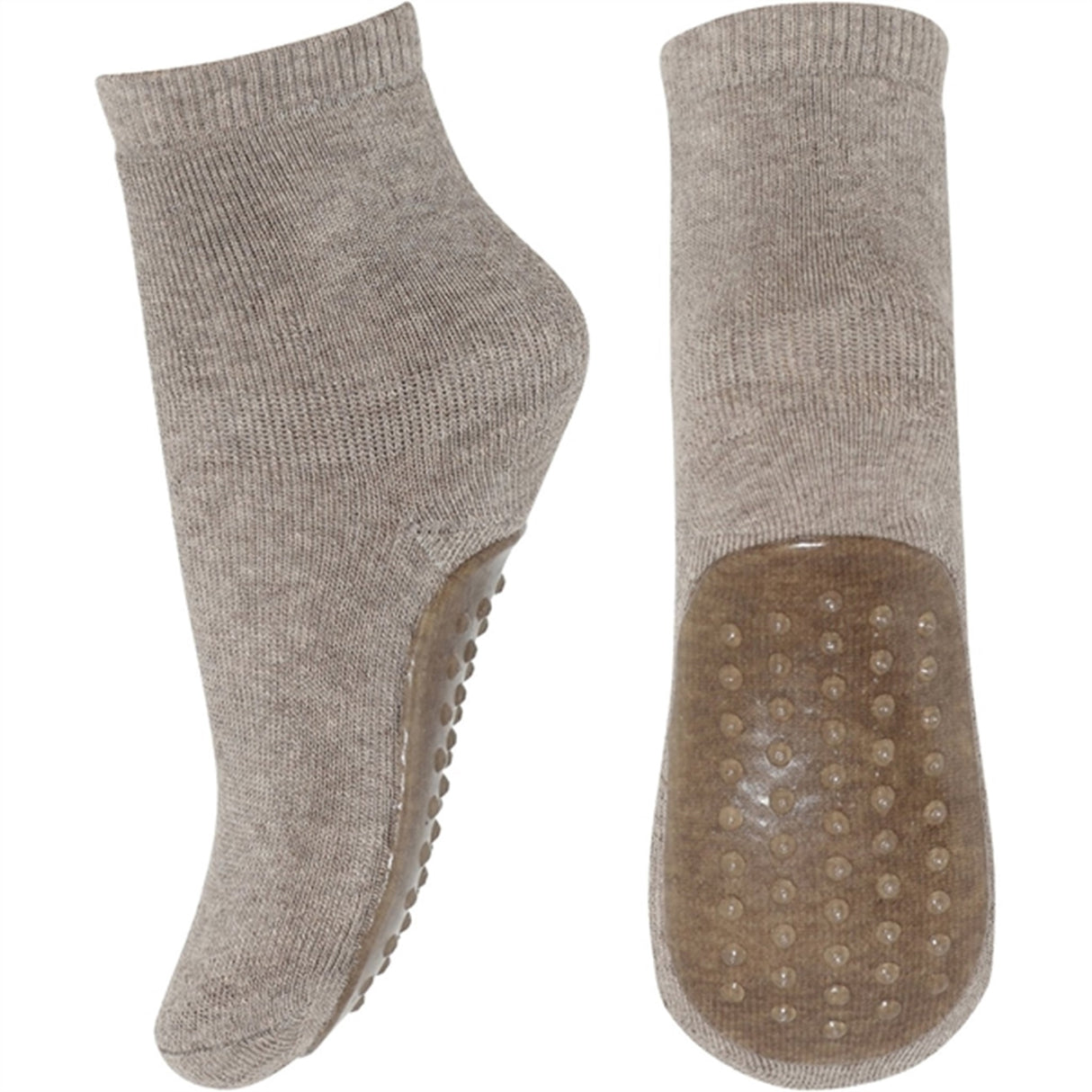 MP 7951 Wool Anstislip Socks Light Brown Melange