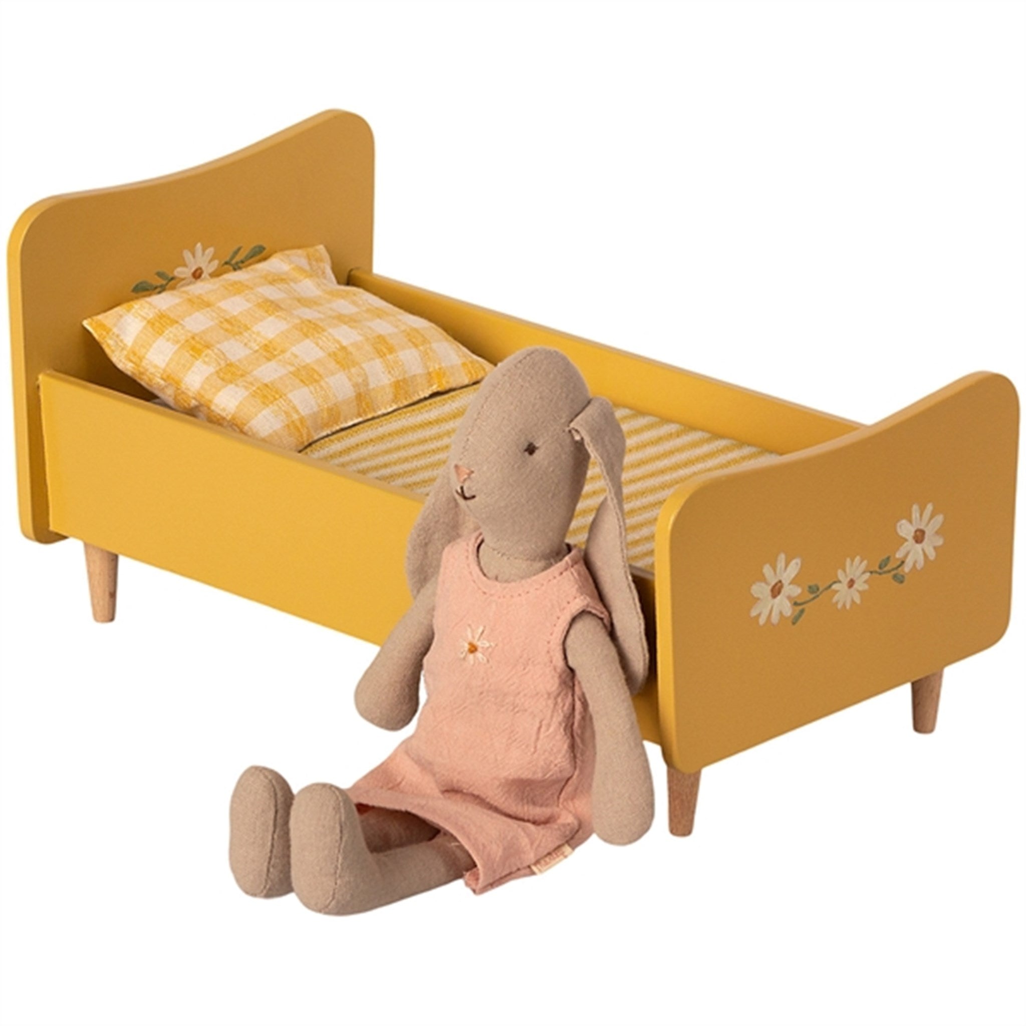 LARGE Sized - Miniature Wooden offers Doll Bed - Oyster