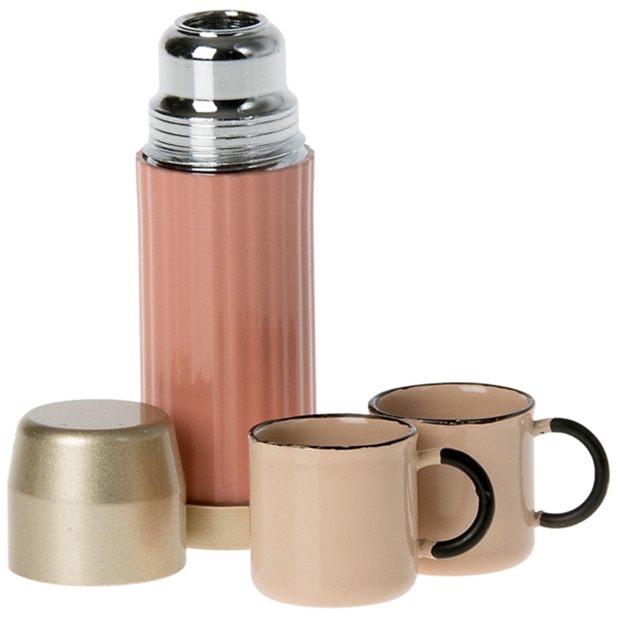 Maileg Thermos And Cups Coral