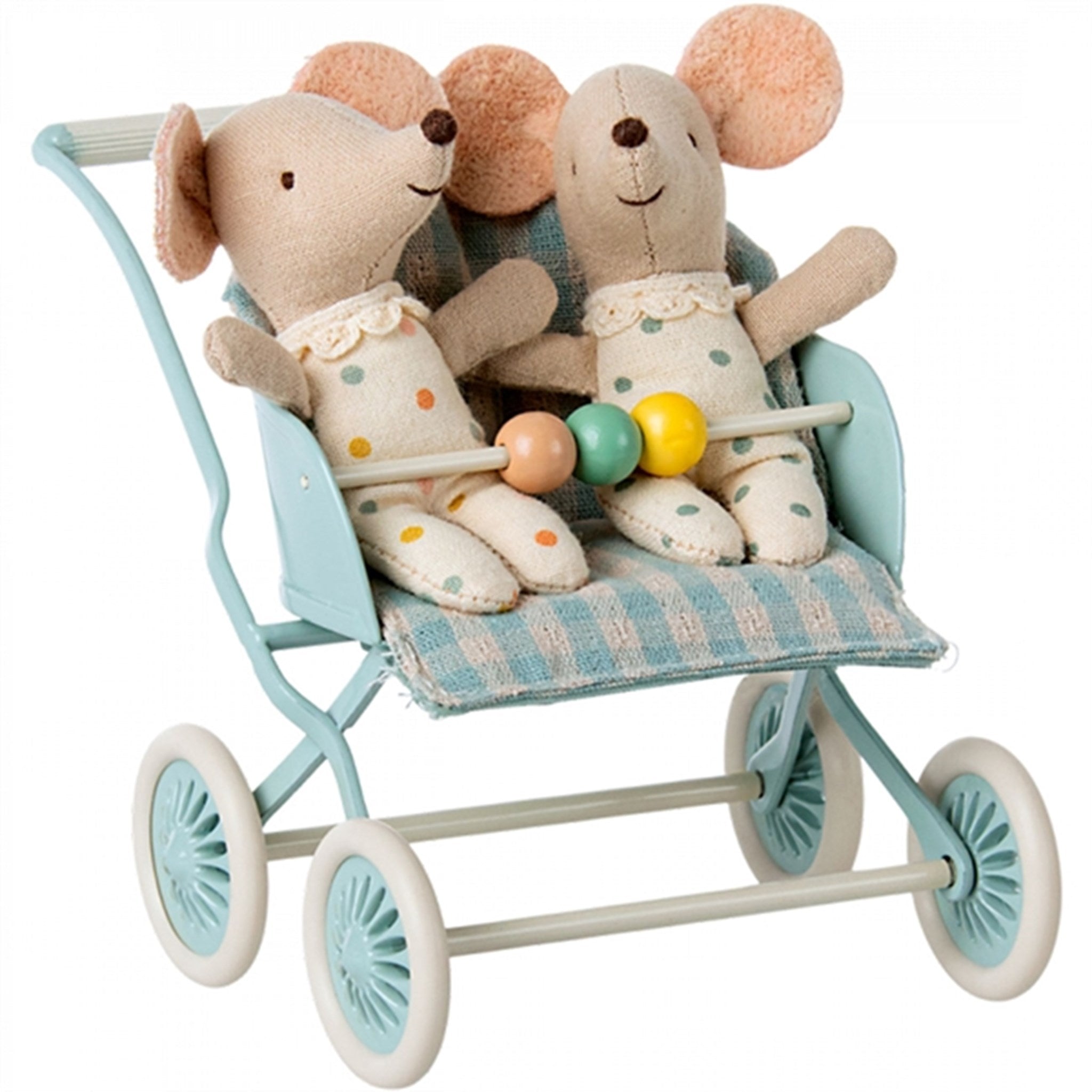Maileg Stroller Baby Mouse Mint 4