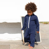 Petit Crabe Blue Crab Swim Suit w. Zip L/S